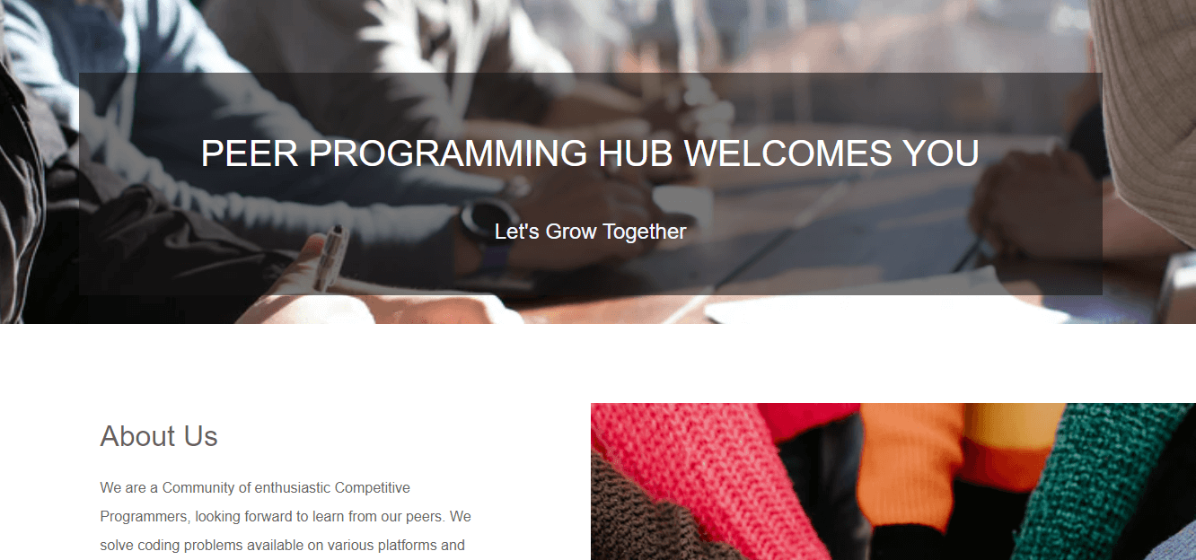 Peer Programming Hub Website